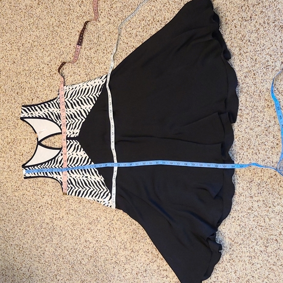 4. Free People Walk in the Park white and black print back cutout minidress - Picture 12 of 16